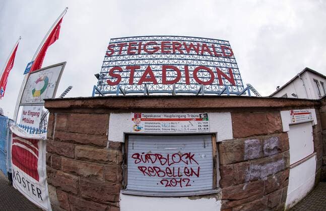 Erfurt , 260216 , Bauarbeiten , Umbau Steigerwaldstadion Im Bild: Das Steigerwaldstadion wird zur Multifunktionsarena umgebaut