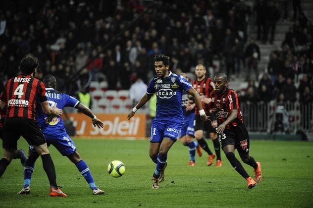 Fußball, Frankreich, OGC Nizza - SC Bastia Brandao (SCB) - Fussball Frankreich, Ligue 1, OGC Nice vs. Bastia SC - 26 02 2016 FranckPennant Panoramic 