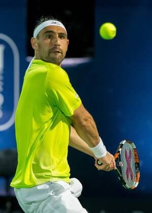 Marcos Baghdatis (CYP) Tennis - Dubai Duty Free Tennis Championships - ATP Tennis Herren - - Dubai - - United Arab Emirates - 27 February 2016. Â