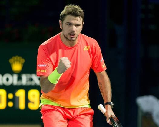 Stan Stanislas Wawrinka (SUI) macht die Faust und jubelt,Jubel,Emotion, Tennis - Dubai Duty Free Tennis Championships - ATP Tennis Herren - - Dubai - - United Arab Emirates - 27 February 2016. Â