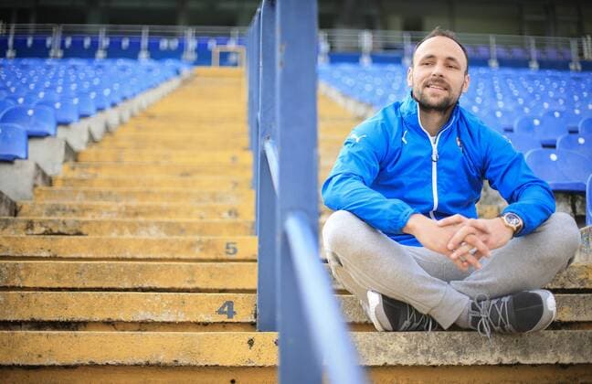 Fußball, Fotoshooting mit Gordon Schildenfeld PXL_Gordon Schildenfeld 24.02.2016., Zagreb, Croatia - Gordon Schildenfeld, football defender who plays for GNK Dinamo Zagreb and for Croatian national team Nationalteam  PetarxGlebov PIXSELL