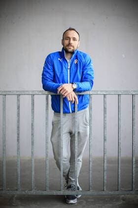 Fußball, Fotoshooting mit Gordon Schildenfeld PXL_Gordon Schildenfeld 24.02.2016., Zagreb, Croatia - Gordon Schildenfeld, football defender who plays for GNK Dinamo Zagreb and for Croatian national team Nationalteam  PetarxGlebov PIXSELL