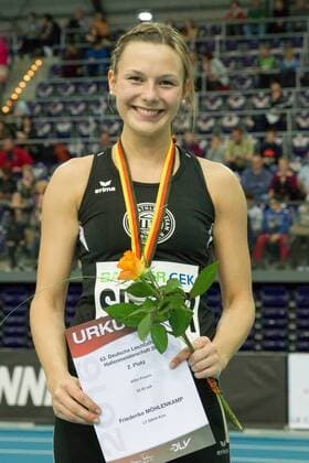 63. Deutsche Hallenmeisterschaften; Leipzig, 28.02.2016 Friederike Moehlenkamp (LT DSHS Koeln), 63. Deutsche Hallenmeisterschaften am 28.02.2016 in der Arena Leipzig, Leipzig (Deutschland). xdfx