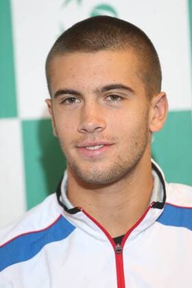 Croatian Borna Coric pictured during a press conference PK Pressekonferenz of the Croatian team on the Davis Cup first round World Group meeting between Belgium and Croatia, Tuesday 01 March 2016, in Liege. The first round will be played from 04 to 06 March 2016 in Liege. BRUNOxFAHY  x04802713x