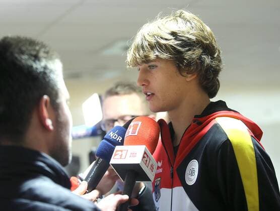 Pressekonferenz Team Deutschland, Germany Im Fokus der Medien Debutant Alexander Zverev (GER)