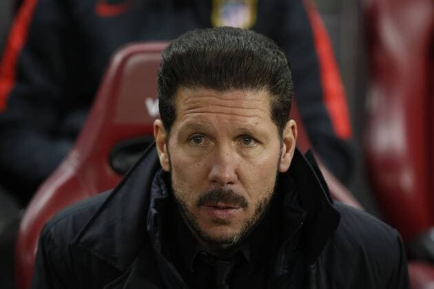 Atletico de Madrid s coach Diego Pablo Simeone during 2015-16 La Liga match between Atletico de Madrid and Real Sociedad at Vicente Calderon stadium in Madrid, Spain. March 01, 2016.  (20160301002)