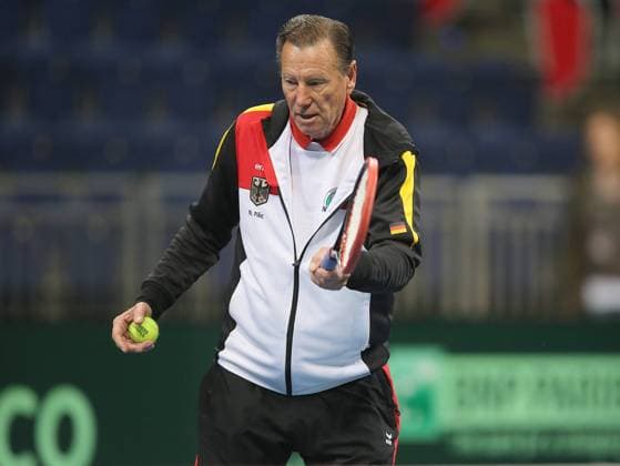 Training Davis Cup team germany, deutschland Niki Pilic