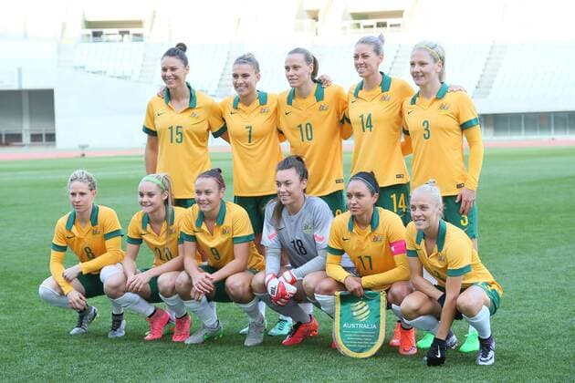 Australia team group Mannschaftsbild Totale line-up (AUS), MARCH 2, 2016 - Football Soccer : AFC Women s Olympic Football Tournament Rio 2016 Asian Qualifier Final Round match between Australia - Vietnam at Yanmar Stadium Nagai, Osaka, Japan. Noxthirdxpartyxsales  (umqa033891)