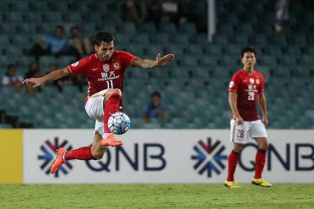 SYDNEY, AUSTRALIA - MARCH 02: (CHINA OUT) Ricardo Goulart 11 of Guangzhou Evergrande drives the ball during the AFC Champions League Group H match between Sydney FC and Guangzhou Evergrande at Allianz Stadium on March 2, 2016 in Sydney, Australia.  CFP57480509135 