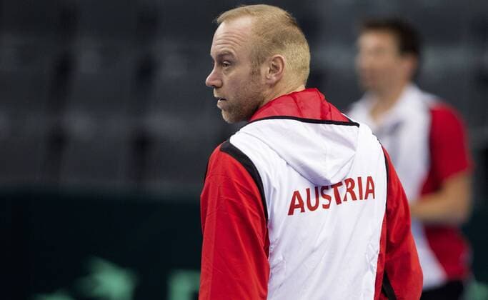 TENNIS - ITF, Davis Cup, POR vs AUT GUIMARAES,PORTUGAL,02.MAR.16 - TENNIS - ITF, Davis Cup, Portugal vs Austria, training team AUT. Image shows Stefan Koubek (AUT). GEPAxpictures xMatthiasxHauer