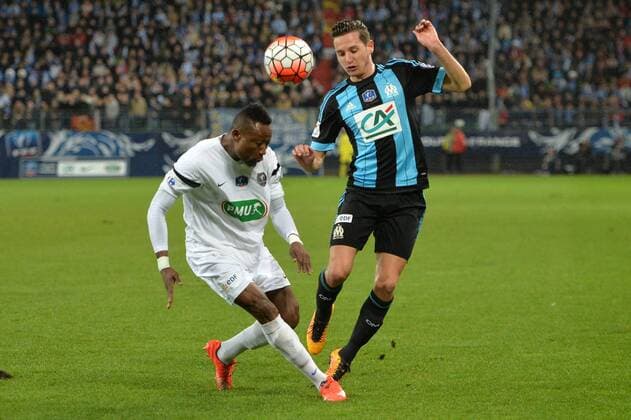 FLORIAN THAUVIN (om) - ABEL BEHMA (gra) - Fussball Frankreich, Coupe de France, US Granvillaise vs. Olympique Marseille - 03 03 2016 AnthonyBIBARD FEP Panoramic 