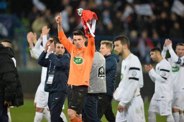 JEREMY AYMES (gra) - Fussball Frankreich, Coupe de France, US Granvillaise vs. Olympique Marseille - 03 03 2016 AnthonyBIBARD FEP Panoramic 