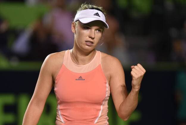 Danish Caroline Wozniacki against Croatian Mirjana Lucic during a match of the Monterrey Open in Monterrey, Mexico, 03 March 2016. Monterrey Open tennis tournament !ACHTUNG: NUR REDAKTIONELLE NUTZUNG!  MEX102 20160304-635926657659185695