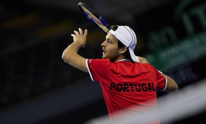 TENNIS - ITF, Davis Cup, POR vs AUT GUIMARAES,PORTUGAL,04.MAR.16 - TENNIS - ITF, Davis Cup, Portugal vs Austria. Image shows Joao Sousa (POR). GEPAxpictures xMatthiasxHauer