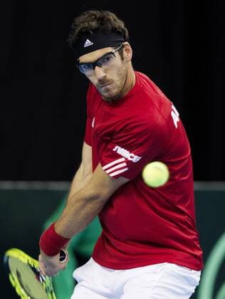 TENNIS - ITF, Davis Cup, POR vs AUT GUIMARAES,PORTUGAL,04.MAR.16 - TENNIS - ITF, Davis Cup, Portugal vs Austria. Image shows Gerald Melzer (AUT). GEPAxpictures xMatthiasxHauer