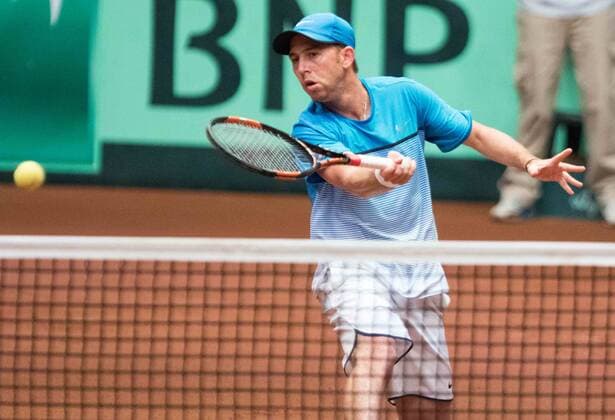Davis cup GROUP I EUROPE AFRICA 1ST ROUND Venue: Heroes Square Stadium, Budapest, Hungary Hungary Vs Israel In the white shirt Peter NAGY Represents Hungary At blue shirt Dudi Sela Represents Israel Nir Keidar 