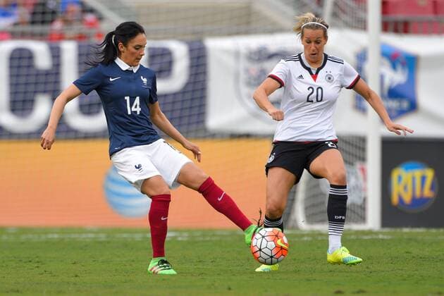 March 3, 2016 - Tampa, Florida, USA - French forward Louisa Necib (14) in action against Germany during a She Believes Cup game at Raymond James Stadium on March 3, 2016 in Tampa, Florida. Germany won 1-0. Germany vs France - ZUMAm63_