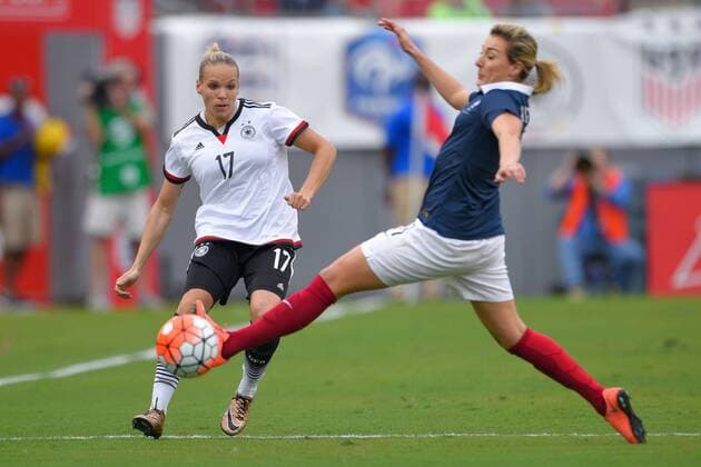 March 3, 2016 - Tampa, Florida, USA - Germany midfielder Isabel Kerschowski (17) during a She Believes Cup game against France at Raymond James Stadium on March 3, 2016 in Tampa, Florida. Germany won 1-0. Germany vs France - ZUMAm63_