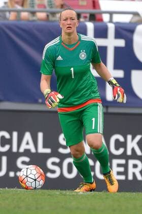 March 3, 2016 - Tampa, Florida, USA - Germany goalkeeper Almuth Schult (1) during a She Believes Cup game against France at Raymond James Stadium on March 3, 2016 in Tampa, Florida. Germany won 1-0. Germany vs France - ZUMAm63_