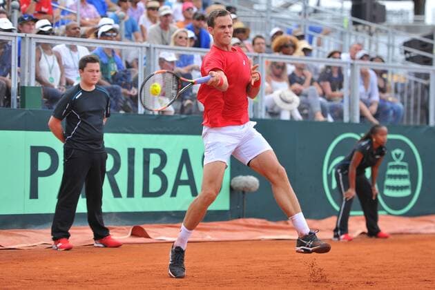 Vasek Pospisil (Can) TENNIS : Coupe Davis France vs Canada 2016 - 04 03 2016 TennisMagazine Panoramic 