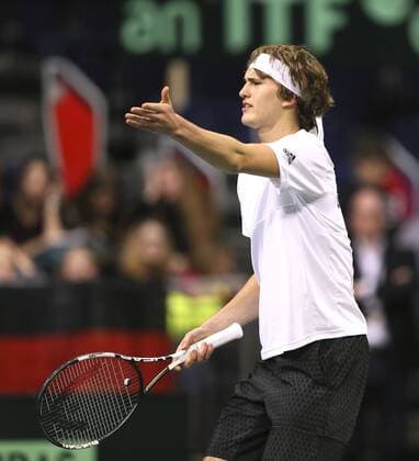 Tennis, Davis Cup, Alexander Zverev - Tomas Tomas Berdych Photo : Micha Zeverev ( GER ) loses vs. Tomas Tomas Berdych in 5 sets Tennis Daviscup am Fr. 04.03.2016 Deutschland - Tschechien