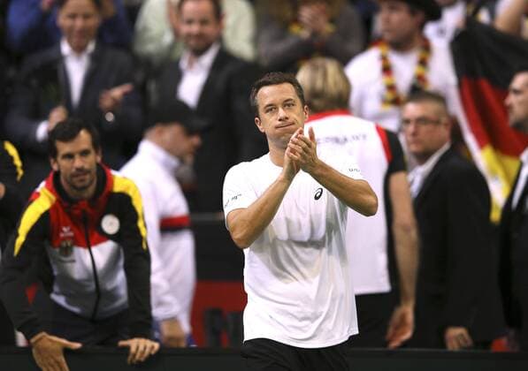 Foto : Winner Philipp Kohlschreiber ( GER ) defeats Rosol (CZE) in 5 sets Tennis Daviscup am Fr. 04.03.2016 Deutschland - Tschechien