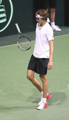 Tennis, Davis Cup, Alexander Zverev - Tomas Tomas Berdych Foto : Micha Zverev ( GER ) Tennis Daviscup am Fr. 04.03.2016 Deutschland - Tschechien