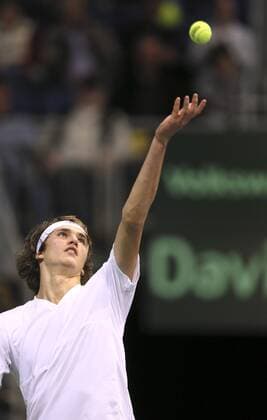 Tennis, Davis Cup, Alexander Zverev - Tomas Tomas Berdych Foto : Micha Zverev ( GER ) Tennis Daviscup am Fr. 04.03.2016 Deutschland - Tschechien