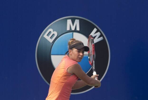 March 4, 2016 - Kuala Lumpur, malaysia - Kristina Kucova from Slovakia returns a ball during a match with Elina Svitolina from Ukraine in the women s singles tennis tournament of the WTA Tennis Damen BMW Malaysian Open 2016 at Royal Selangor Golf Club in Kuala Lumpur, Malaysia, on March 4 2016. WTA Malaysian Open - Kristina Kucova vs Elina Svitolin  - ZUMAn230