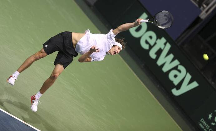 Tennis, Davis Cup, Alexander Zverev - Tomas Tomas Berdych Foto : Micha Zverev ( GER ) Tennis Daviscup am Fr. 04.03.2016 Deutschland - Tschechien