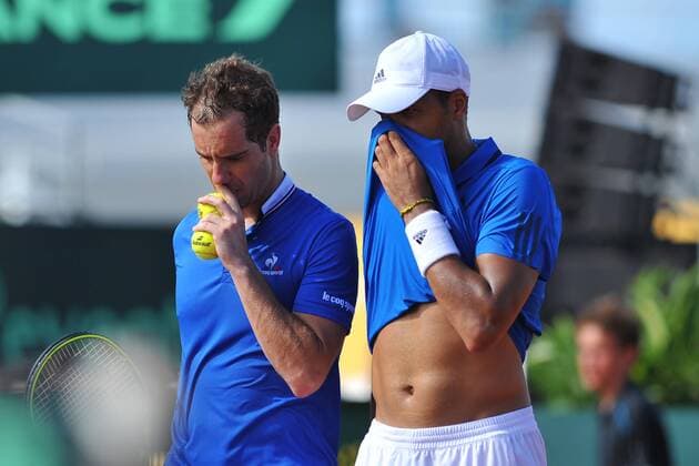 Double Richard Gasquet et Jo Wilfried Tsonga (Fra) TENNIS : Davis Cup, Daviscup, Frankreich vs Kanada 2016 - 05 03 2016 TennisMagazine 