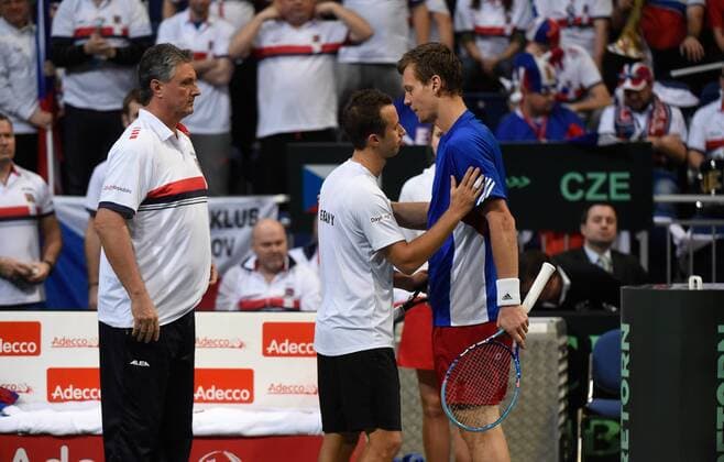 Tennis, Davis Cup, Deutschland - Tschechien, Kohlschreiber - Tomas Berdych Philipp Kohlschreiber ,Deutschland
