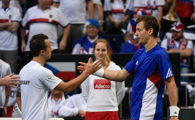 Tennis, Davis Cup, Deutschland - Tschechien, Kohlschreiber - Tomas Berdych Philipp Kohlschreiber ,Deutschland