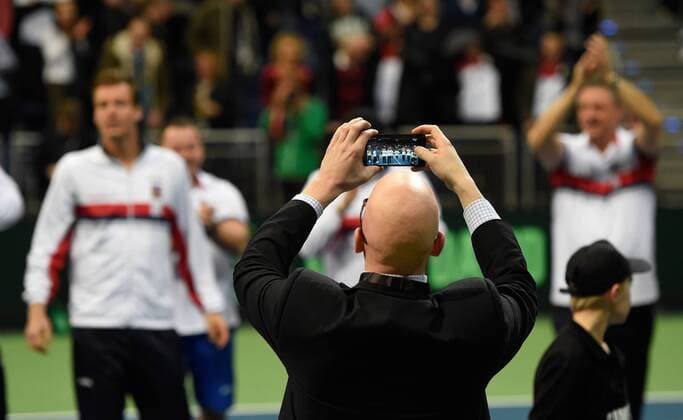 Tennis, Davis Cup, Deutschland verliert gegen Tschechien Cze Team winning in the 5.Rubber