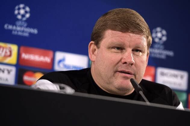 Gent s head coach Hein Vanhaezebrouck pictured during a press conference PK Pressekonferenz of Belgian first league soccer team KAA Gent, Monday 07 March 2016 in Wolfsburg, Germany. Gent is preparing for the return leg of the 1 8 finals of the UEFA Champions League competition against German club VfL Wolfsburg Tomorrow. Wolfsburg won the first leg 2-3. YORICKxJANSENS  x04806698x