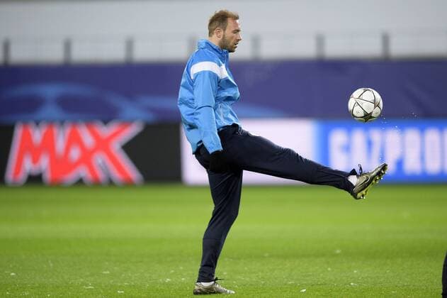 Gent s Laurent Depoitre pictured during a training of Belgian first league soccer team KAA Gent, Monday 07 March 2016 in Wolfsburg, Germany. Gent is preparing for the return leg of the 1 8 finals of the UEFA Champions League competition against German club VfL Wolfsburg Tomorrow. Wolfsburg won the first leg 2-3. YORICKxJANSENS  x04806721x