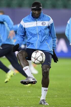 Gent s Aristide Simon Diedhiou pictured during a training of Belgian first league soccer team KAA Gent, Monday 07 March 2016 in Wolfsburg, Germany. Gent is preparing for the return leg of the 1 8 finals of the UEFA Champions League competition against German club VfL Wolfsburg Tomorrow. Wolfsburg won the first leg 2-3. YORICKxJANSENS  x04806715x