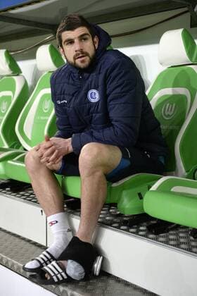 Gent s Stefan Mitrovic pictured during a training of Belgian first league soccer team KAA Gent, Monday 07 March 2016 in Wolfsburg, Germany. Gent is preparing for the return leg of the 1 8 finals of the UEFA Champions League competition against German club VfL Wolfsburg Tomorrow. Wolfsburg won the first leg 2-3. YORICKxJANSENS  x04806735x