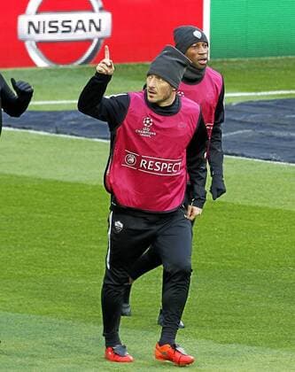 Francesco Totti. AS Rom training session at Santiago Bernabeu. In this picture, Francesco Totti. xANGELxRIVEROx 