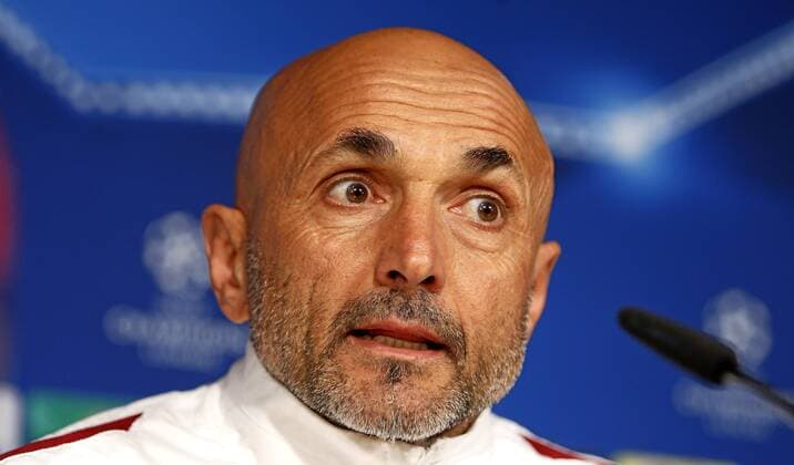 AS Rom press conference PK Pressekonferenz before Champions League match against Real Madrid at Bernabeu stadium. In this picture, Spalleti. xANGELxRIVEROx 