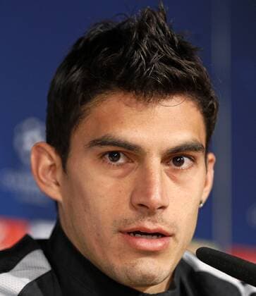 AS Rom press conference PK Pressekonferenz before Champions League match against Real Madrid at Bernabeu stadium. In this picture, Perotti. xANGELxRIVEROx 