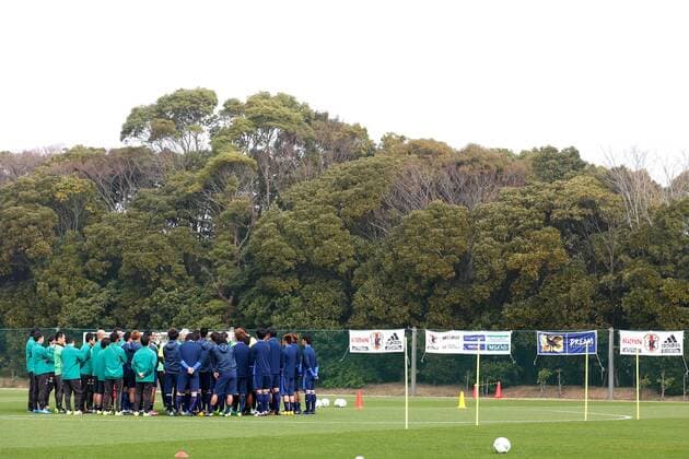 Fußball, Nationalteam, Training Japan Japan team group Mannschaftsbild Totale (JPN), MARCH 8, 2016 - Football Soccer : Japan national team Nationalteam Official Training camp in Frontier soccer field, Chiba, Japan. Noxthirdxpartyxsales  (ipha019510)
