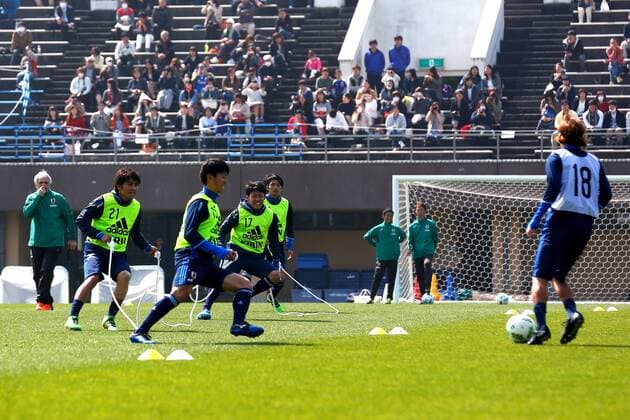 Fußball, Nationalteam, Training Japan Vahid Halilhodzic, Japan team group Mannschaftsbild Totale (JPN), MARCH 8, 2016 - Football Soccer : Japan national team Nationalteam Official Training camp in Frontier soccer field, Chiba, Japan. Noxthirdxpartyxsales  (ipha019541)