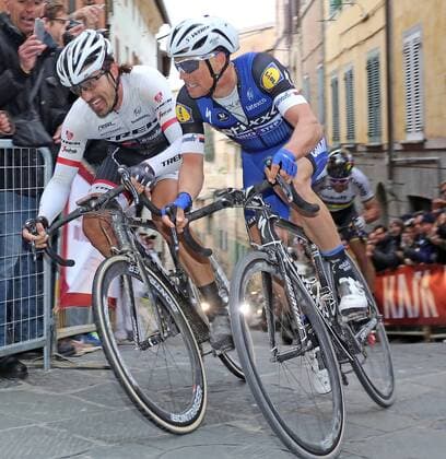 RADSPORT - Strade Bianche - 05.03.2016, Fabian Cancellara (SUI Trek - Segafredo), Zdenek Stybar (CZE Etixx - Quick Step), -