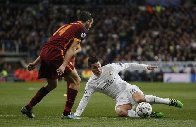 Football match between Real Madrid and Roma of the 2015 2016 Champions League, held at the Santiago Bernabeu stadium, in Madrid, March 8, 2016. Photo by J.xLuisxCuesta 261 Cordon Press. James Rodriguez  xJosexLuisxCuestax xx