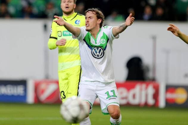 Wolfsburg, 8. März 2016 - Fußball, UEFA Champions League 2015 16, VfL Wolfsburg - KAA Gent: Max Kruse (VfL Wolfsburg, 11) 