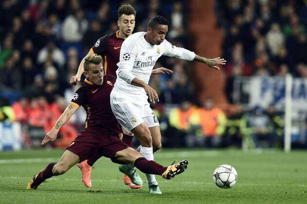Fußball, Champions League 2015 2016, Real Madrid - AS Rom Danilo-Lucas Digne 