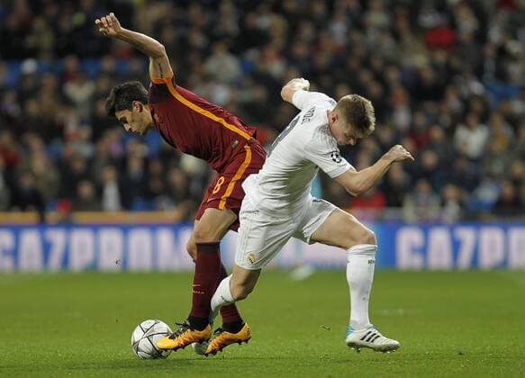 Fußball, Champions League, Real Madrid - AS Rom Football match between Real Madrid and Roma of the 2015 2016 Champions League, held at the Santiago Bernabeu stadium, in Madrid, March 8, 2016. Photo by J.xLuisxCuesta 261 Cordon Press. Kroos  xJosexLuisxCuestax xx