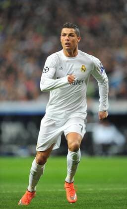 Cristiano Ronaldo (Real Madrid) in action during the UEFA Champions League Group A match between Real Madrid and AS Roma played at Estadio Santiago Bernabeu, Madrid - FOTO : J.M.Colomo  xJ.M.Colomox xx