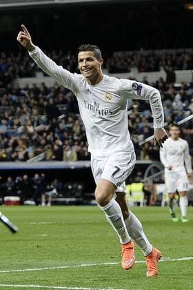 Bilder des Tages - Sport Fußball, Champions League 2015 2016, Real Madrid - AS Rom Torjubel Cristiano Ronaldo 